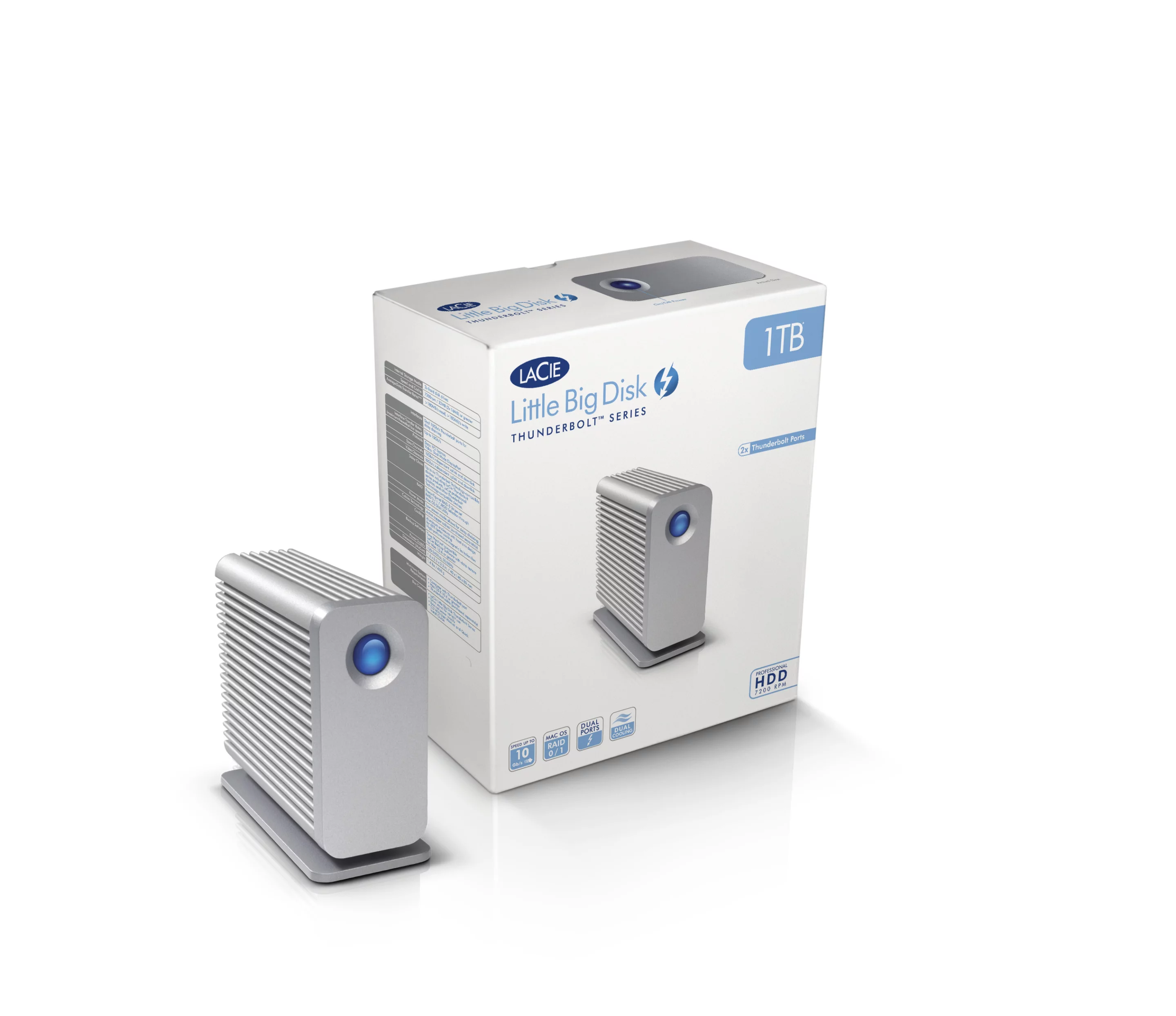 The LaCie Little Big Disk Thunderbolt Series SSD packaging