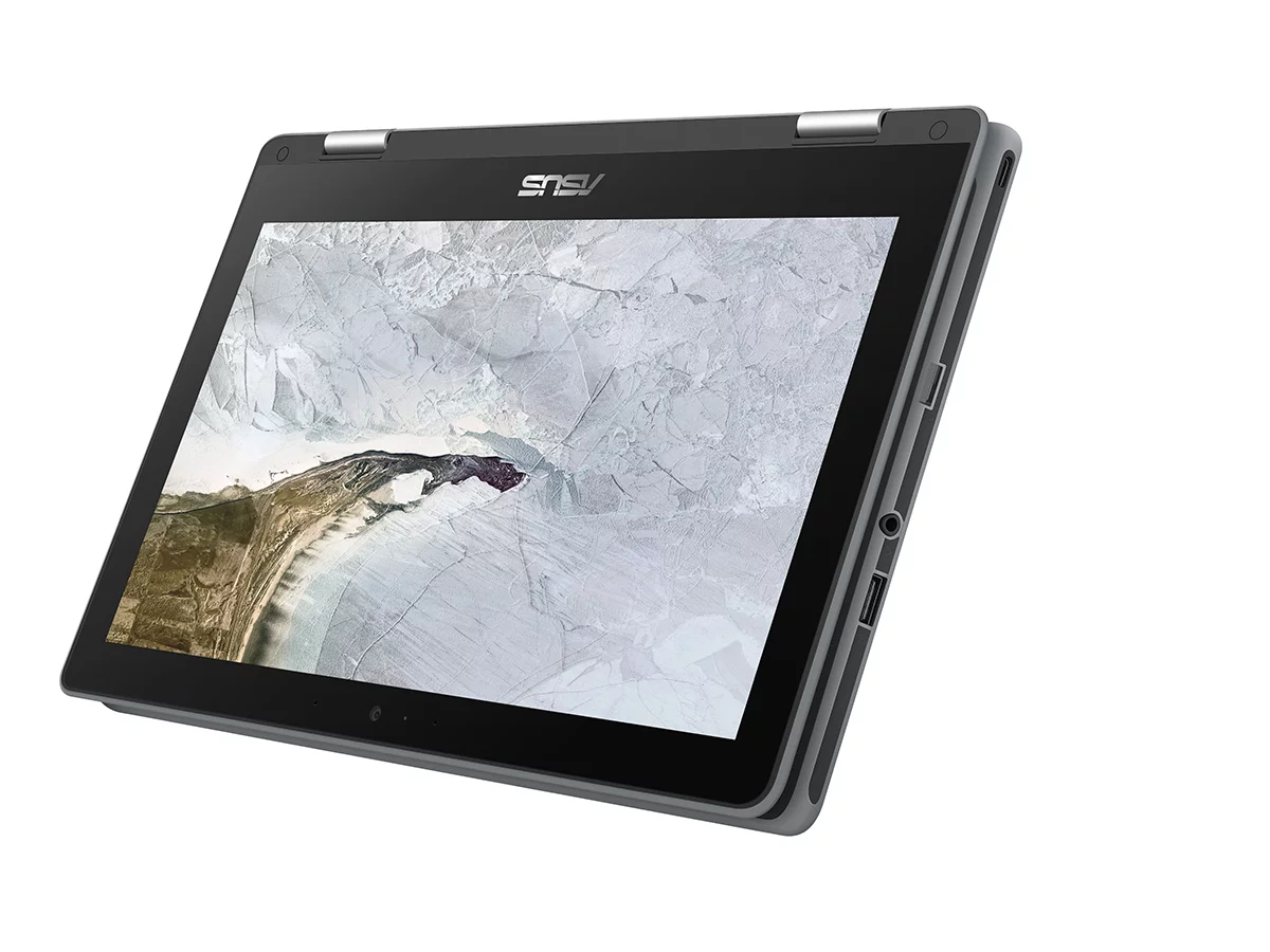 The Chromebook C214 in tablet mode