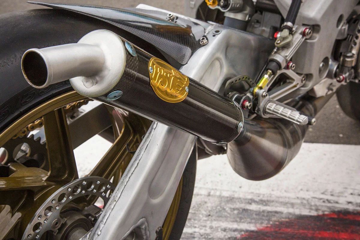 Roland Sands Design custom made this exhaust system