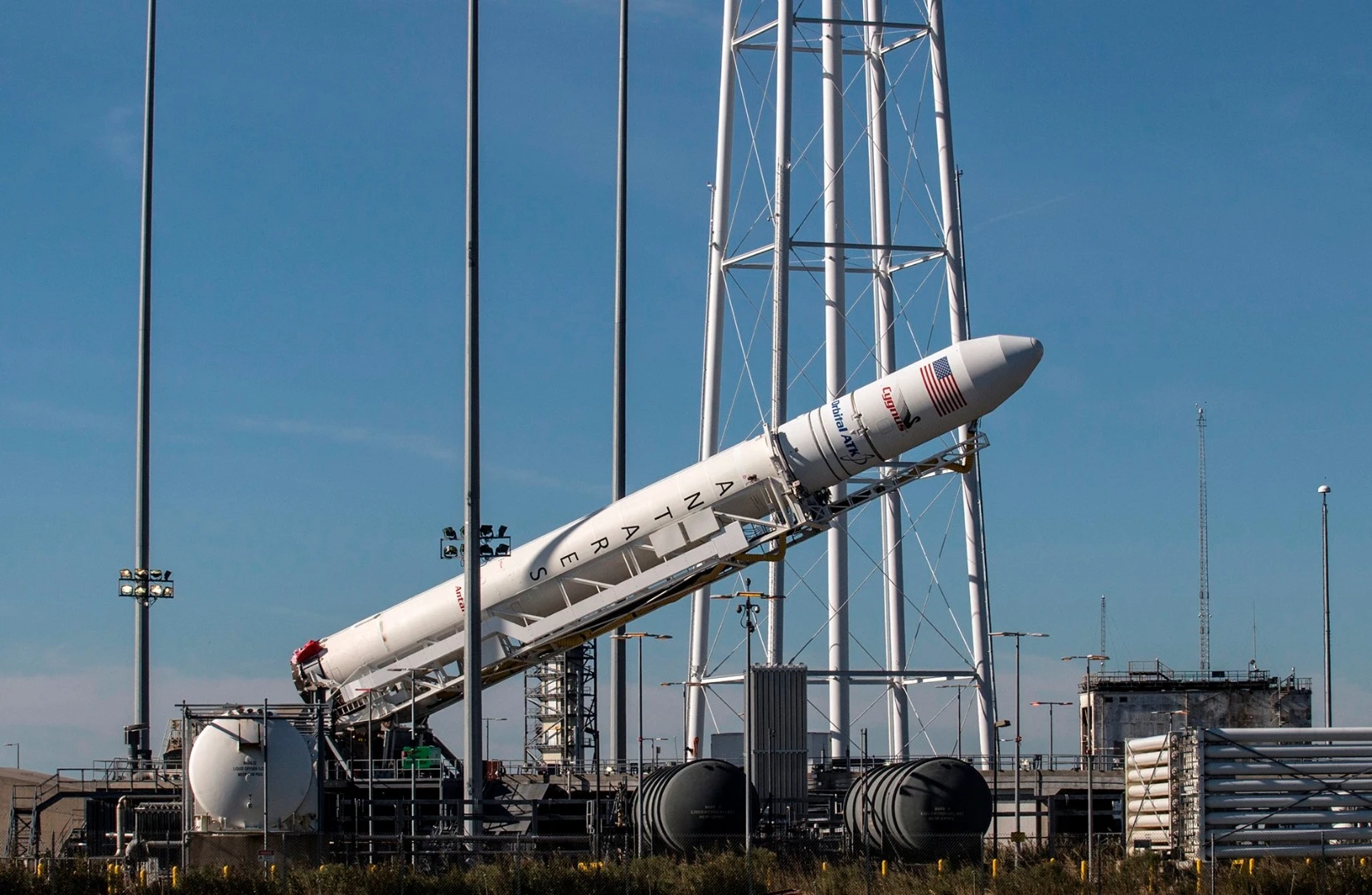 Antares being raised