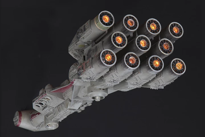 A filming miniature of the Blockade Runner, the first flying ship to appear in 1977's Episode IV - A New Hope sold for US$450,000 at Profiles in History auction