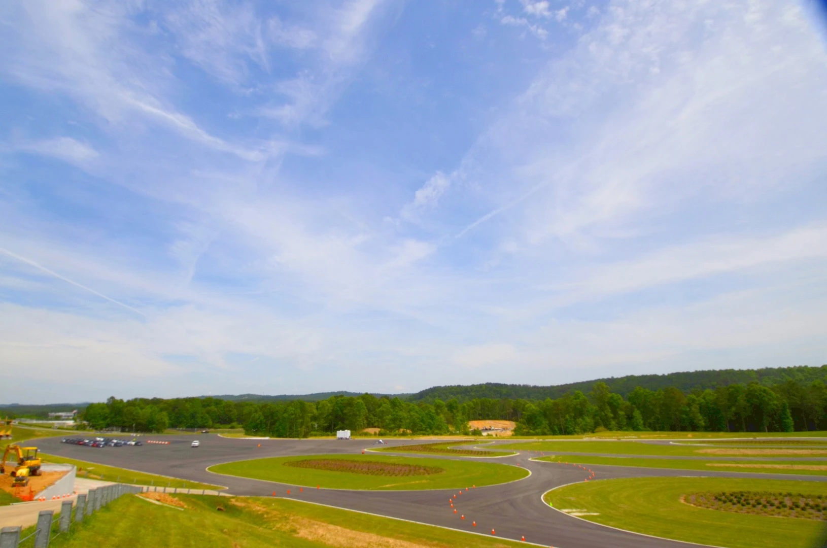 The new test track, and it's support structures, still under construction