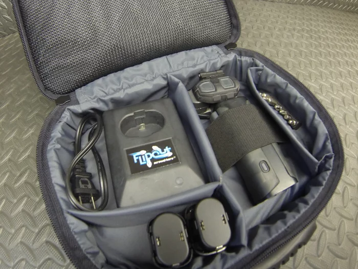 The Flipout Tantrum and accessories in their carry case
