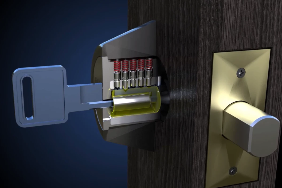 The Bowley Lock reportedly keeps objects other than its own key from engaging the pins