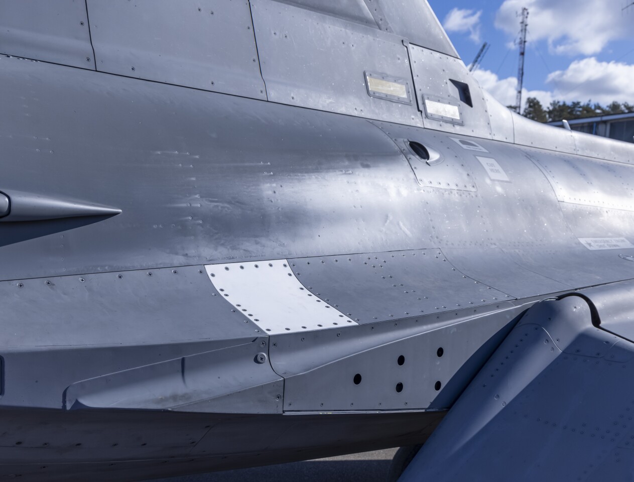 The replacement hatch was printed out of a nylon polymer
