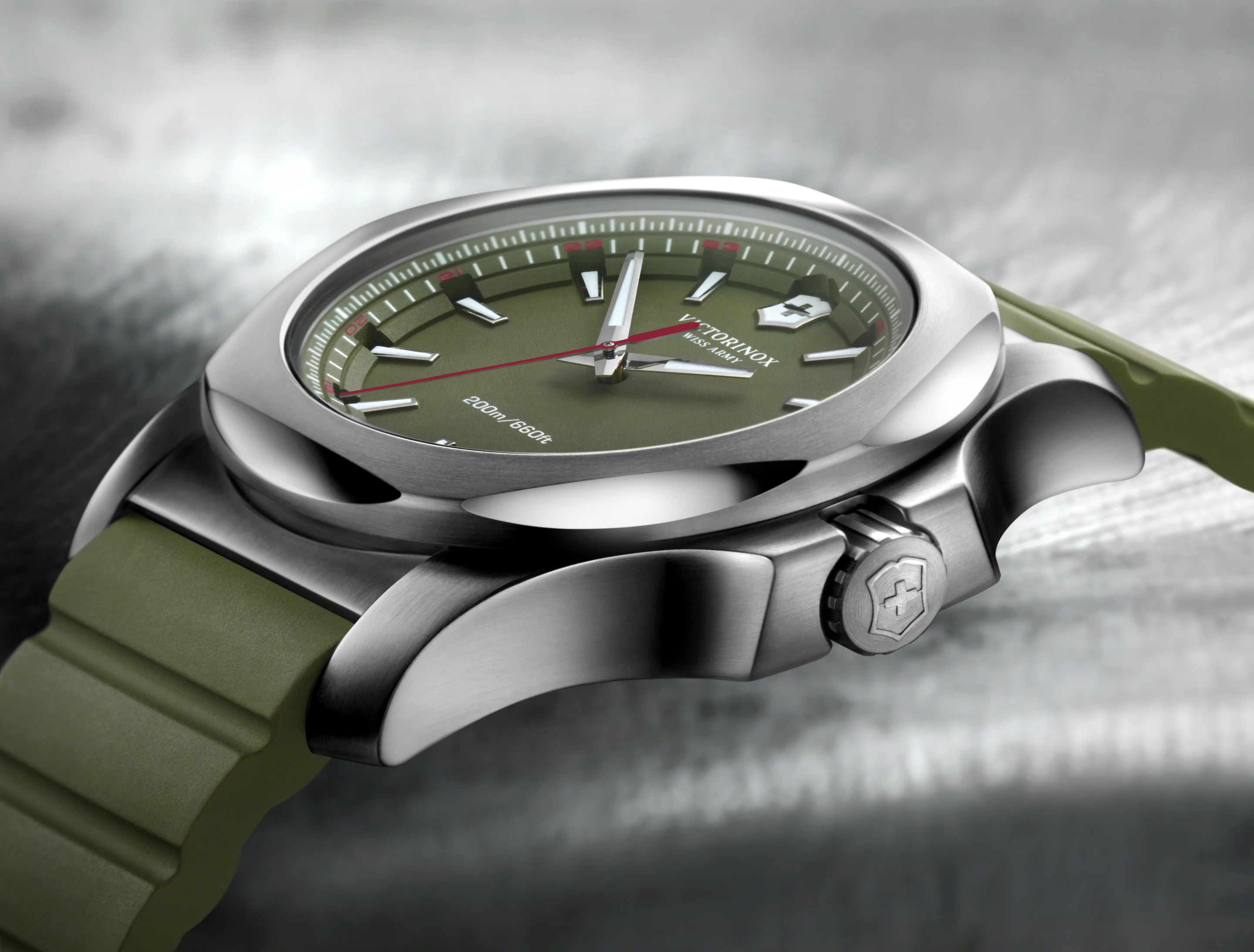 The Victorinox Inox will come in a choice of black, green or blue dial colors