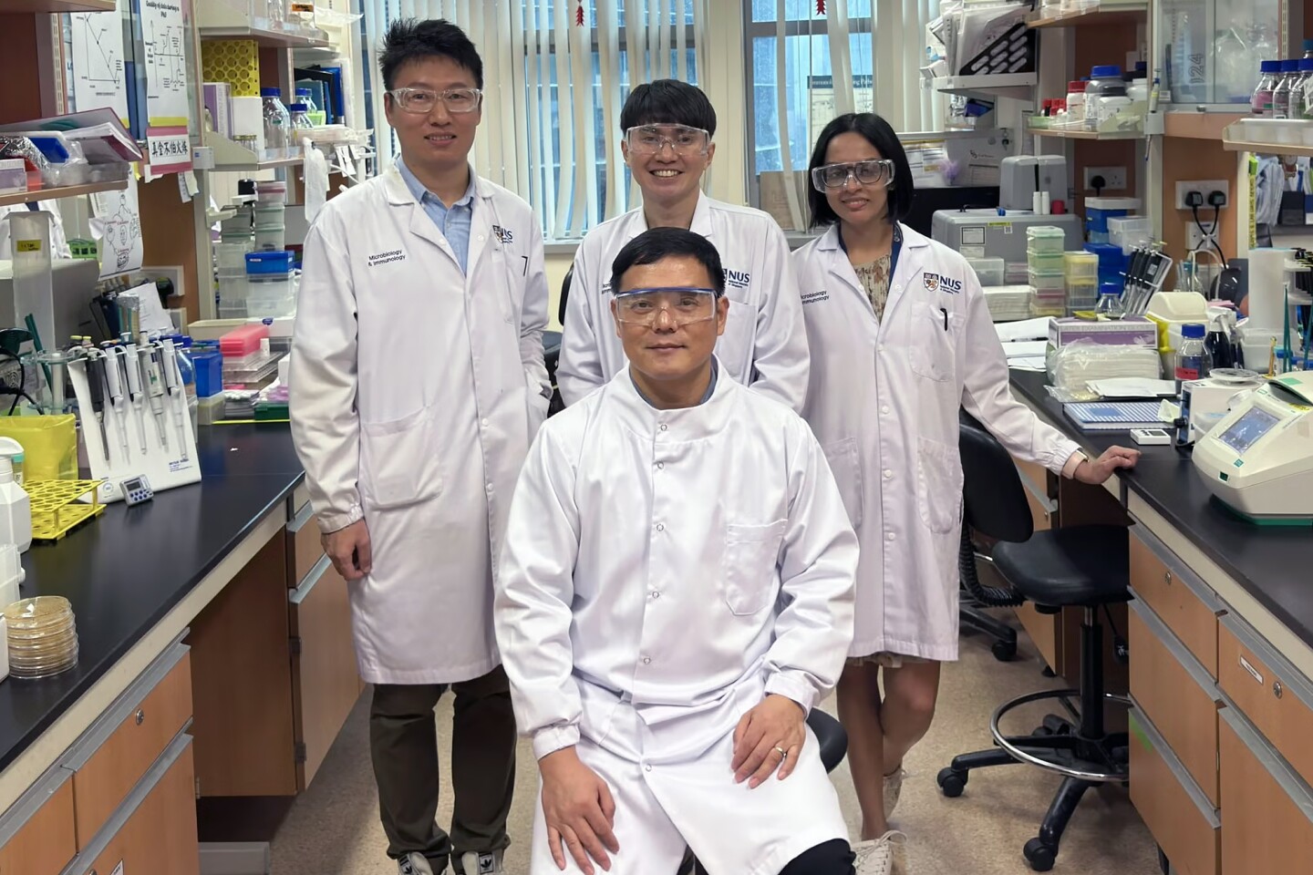 Associate Professor Zhang Yongliang (front) with some members of his research team