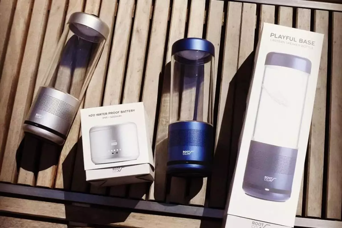 The multifunctional Playful Base blends lantern, flashlight, speaker and charger