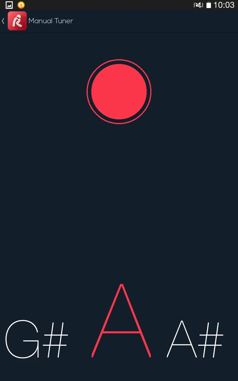 The Roadie app includes a manual chromatic tuner
