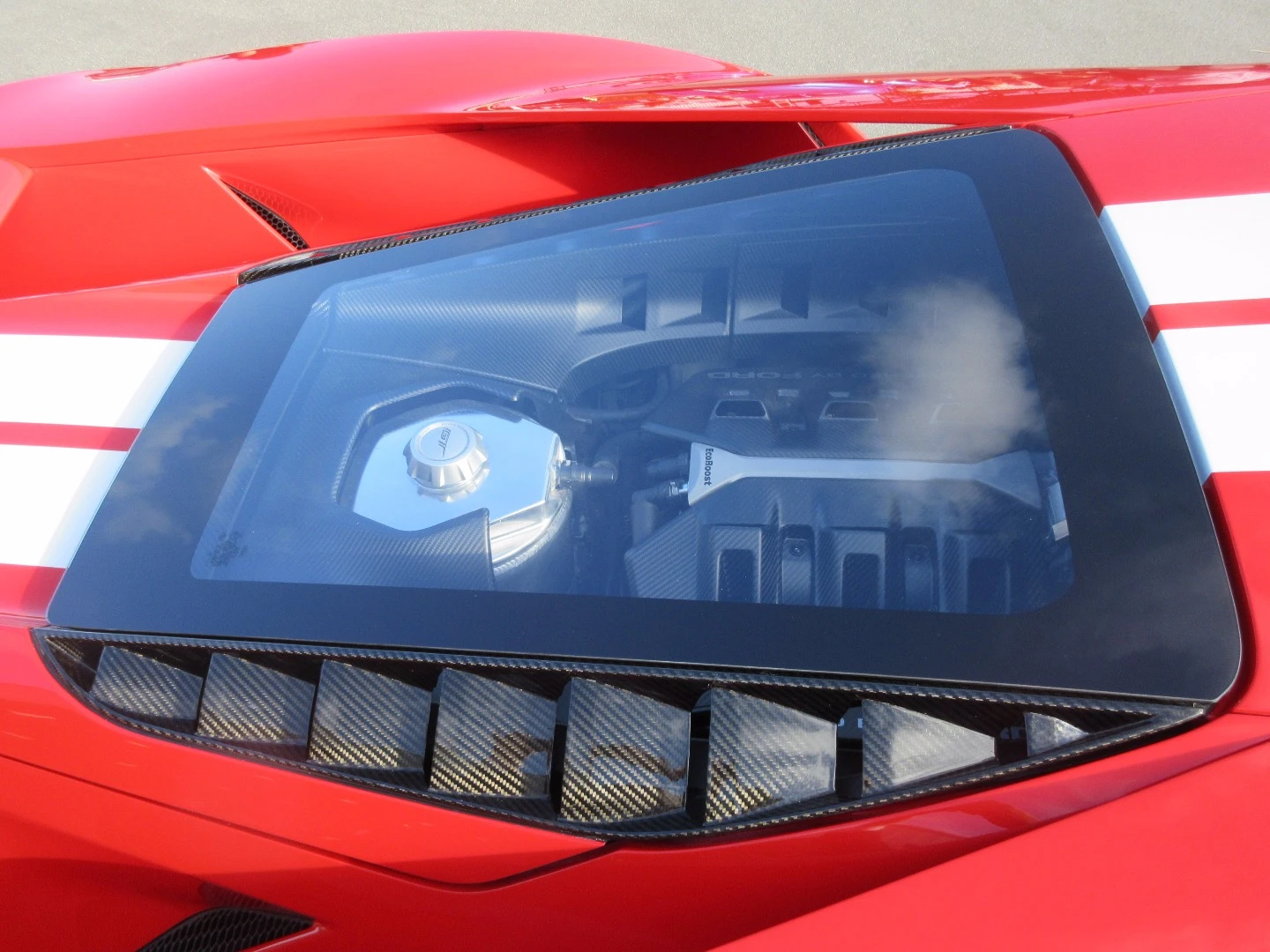 The 647-hp GT at the McCalls Motorworks Revival Hangar Party during Monterey Car Week 2017