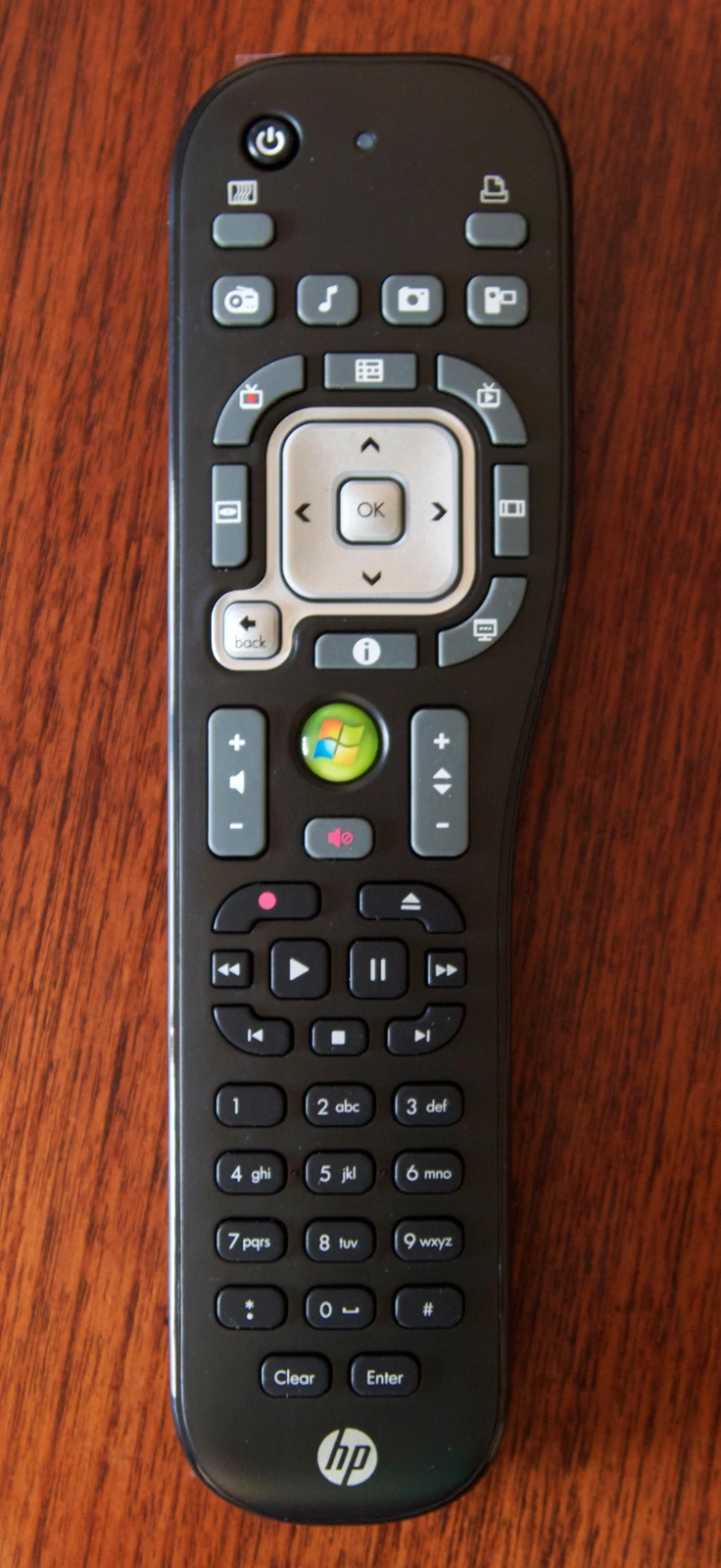 The Omni 27's optional media remote