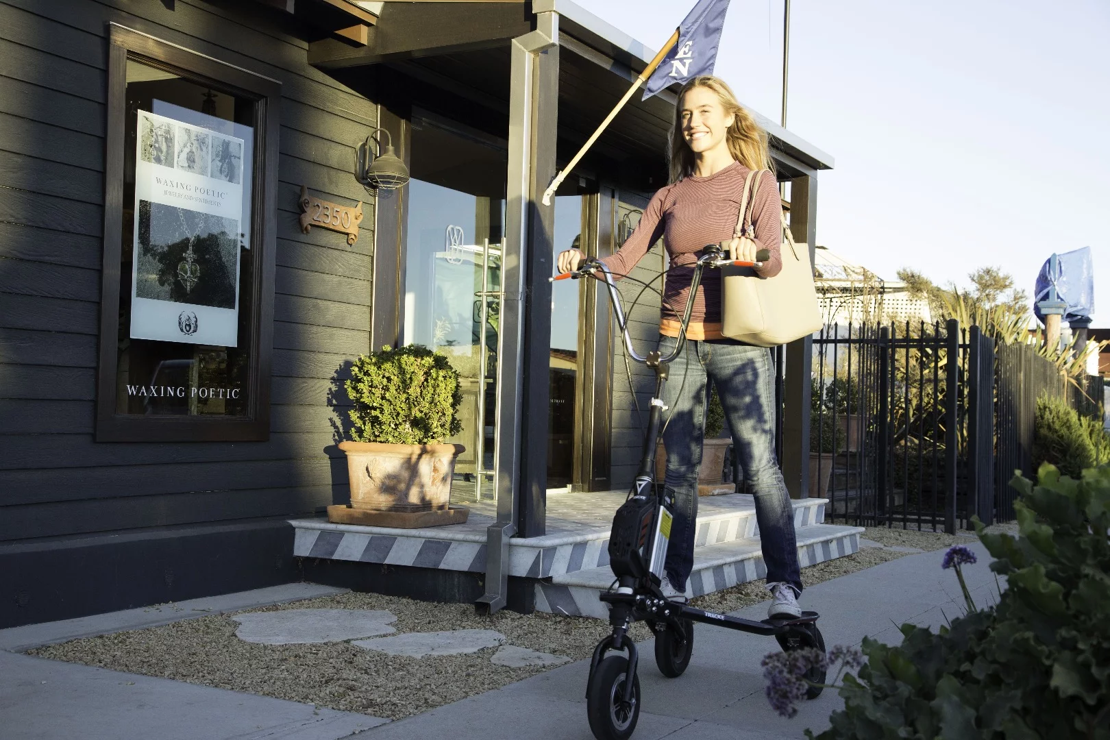 The Trikke Freedom's battery is designed to be quick swapped for extra range