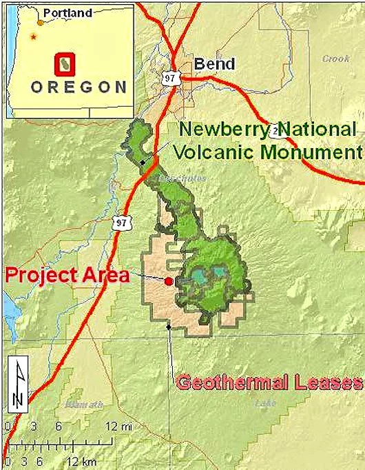 The Newberry EGS demonstration project is located near the boundaries of the Newberry National Volcanic Monument