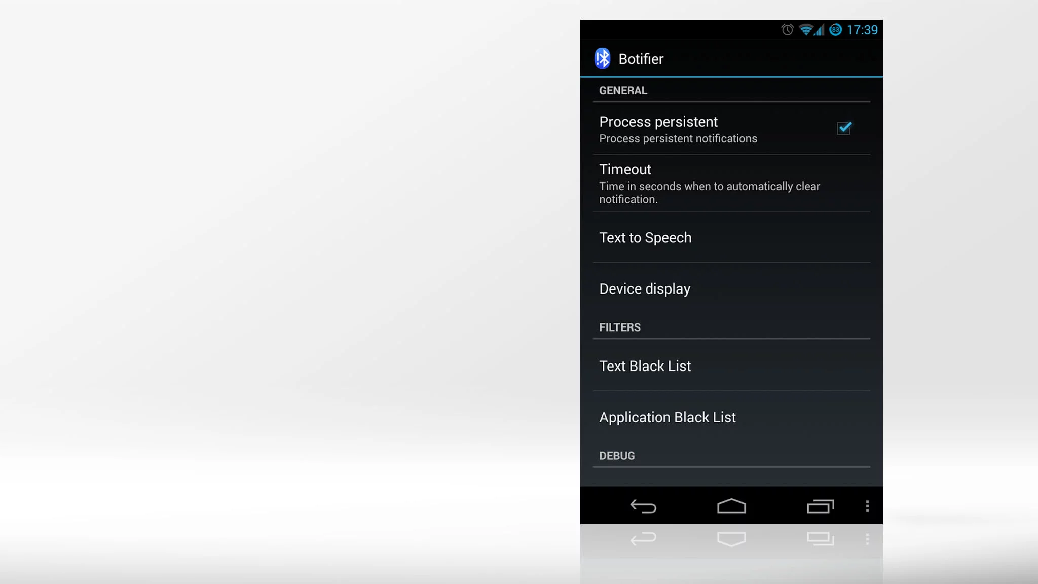 Botify can display your phone's notifications on compatible car stereos