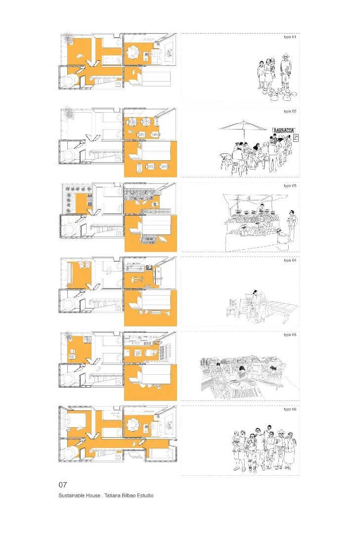 Architectural drawing of the $8,000 home