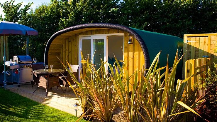 Each Atlantic Surf Pod is comprised of a king size bed, private bathroom, solar and LED lighting and a sheltered deck