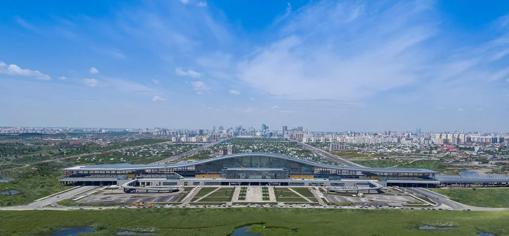 The Astana Train Station, Kazakhstan, by Tabanlıoğlu Architects, was a winner at the 2018 International Architecture Awards under the "Airports and Transportation Centres" category