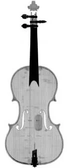 CT scan of the front of the original Stradivari Betts violin. (Image: RSNA)