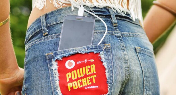 The Power Pocket sewn into a pair of shorts. Hopefully male garments will also be available