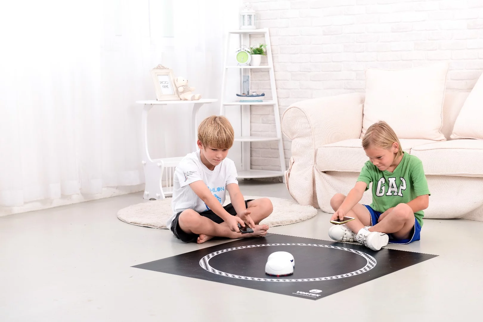 The Vortex robot comes ready to play a number of games and bundled with printed mats for an improved gaming experience