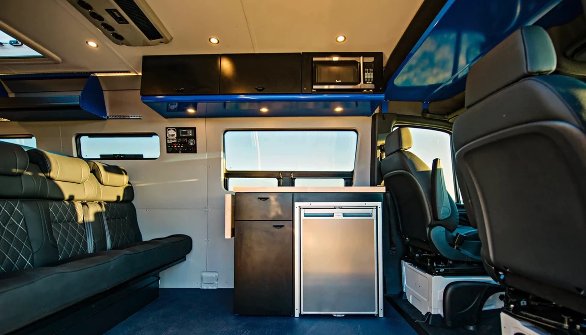 Inside the OHV Doc Holiday camper van