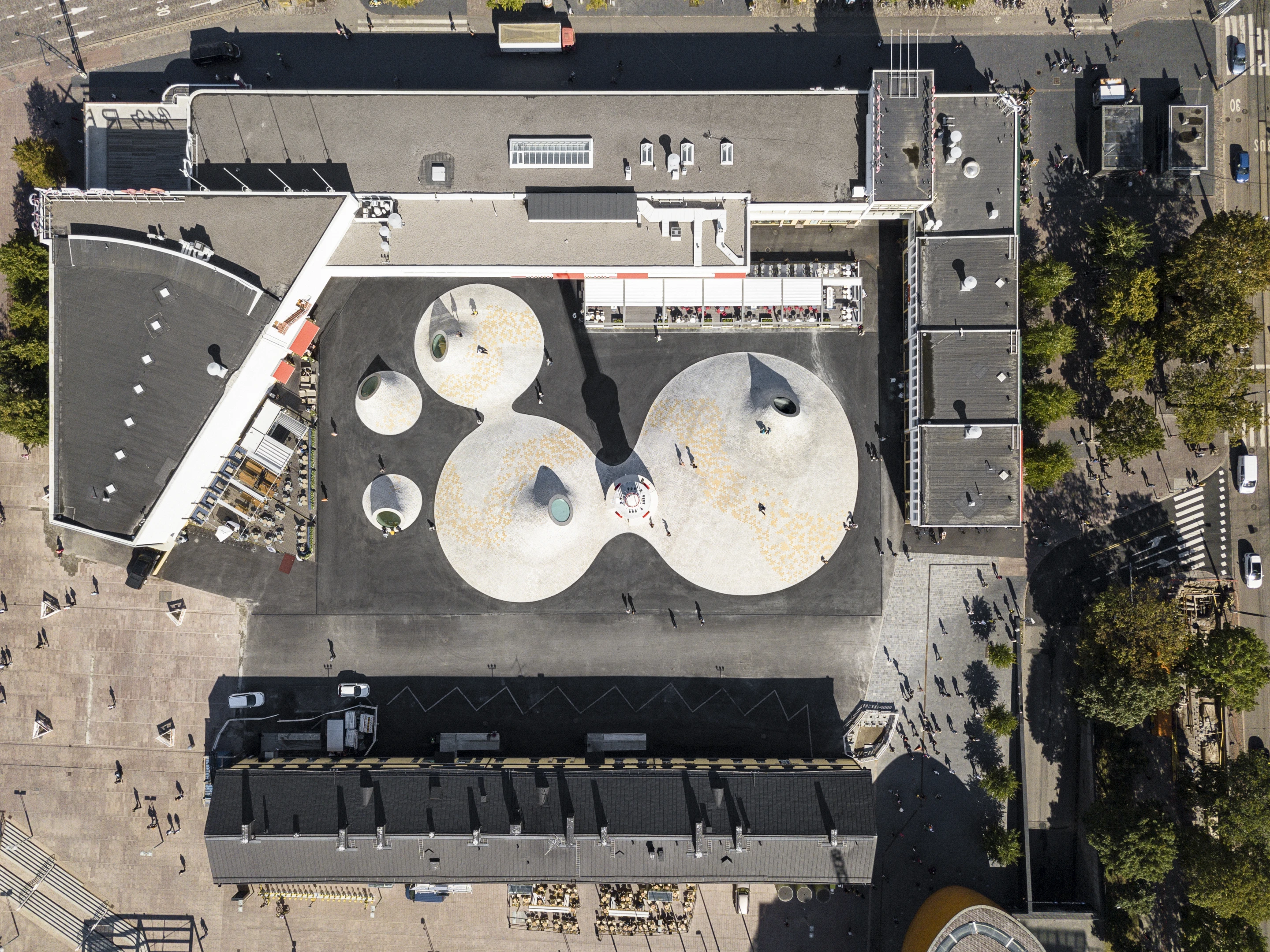 The refurbished Lasipalatsi Square from above
