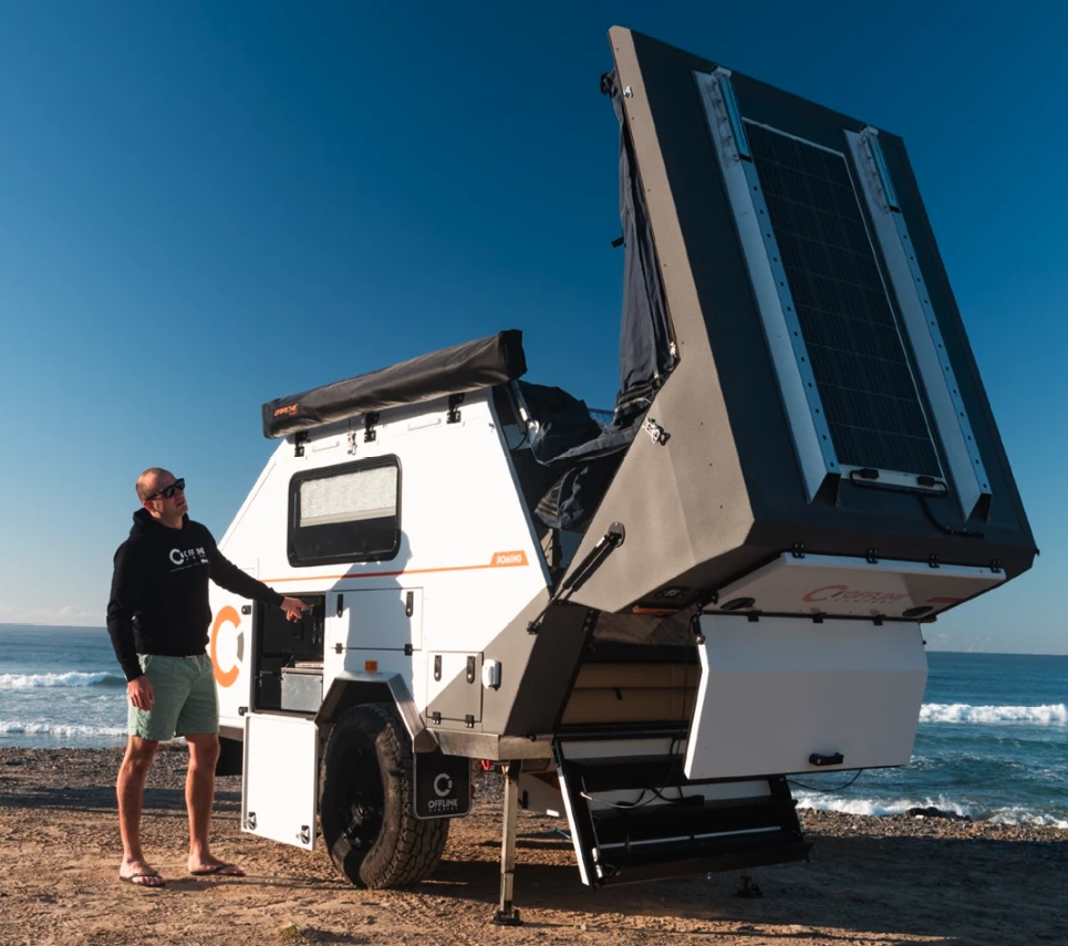 The Solitaire will lack the dramatic fold-down roof-to-floor action of the pictured Domino but will still include a hard-floor expansion