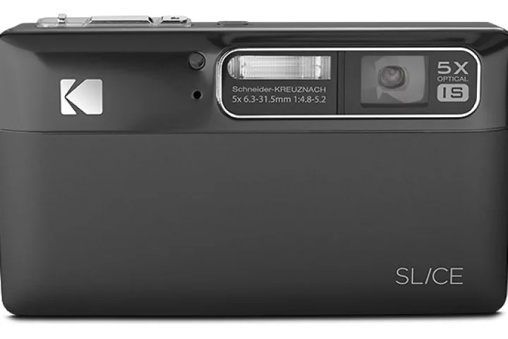 The Kodak Slice Touchscreen camera combines a 2GB internal memory with facial recognition and tagging capabilities