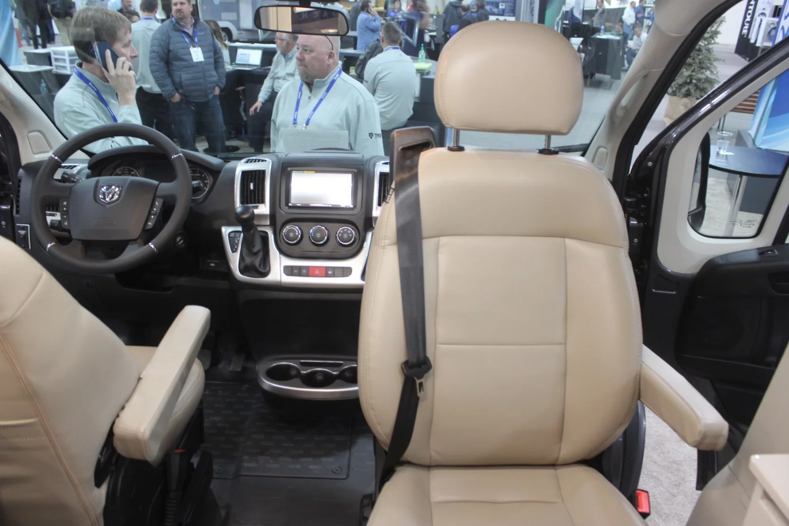 The driver cockpit includes a 7-in touchscreen infotainment center