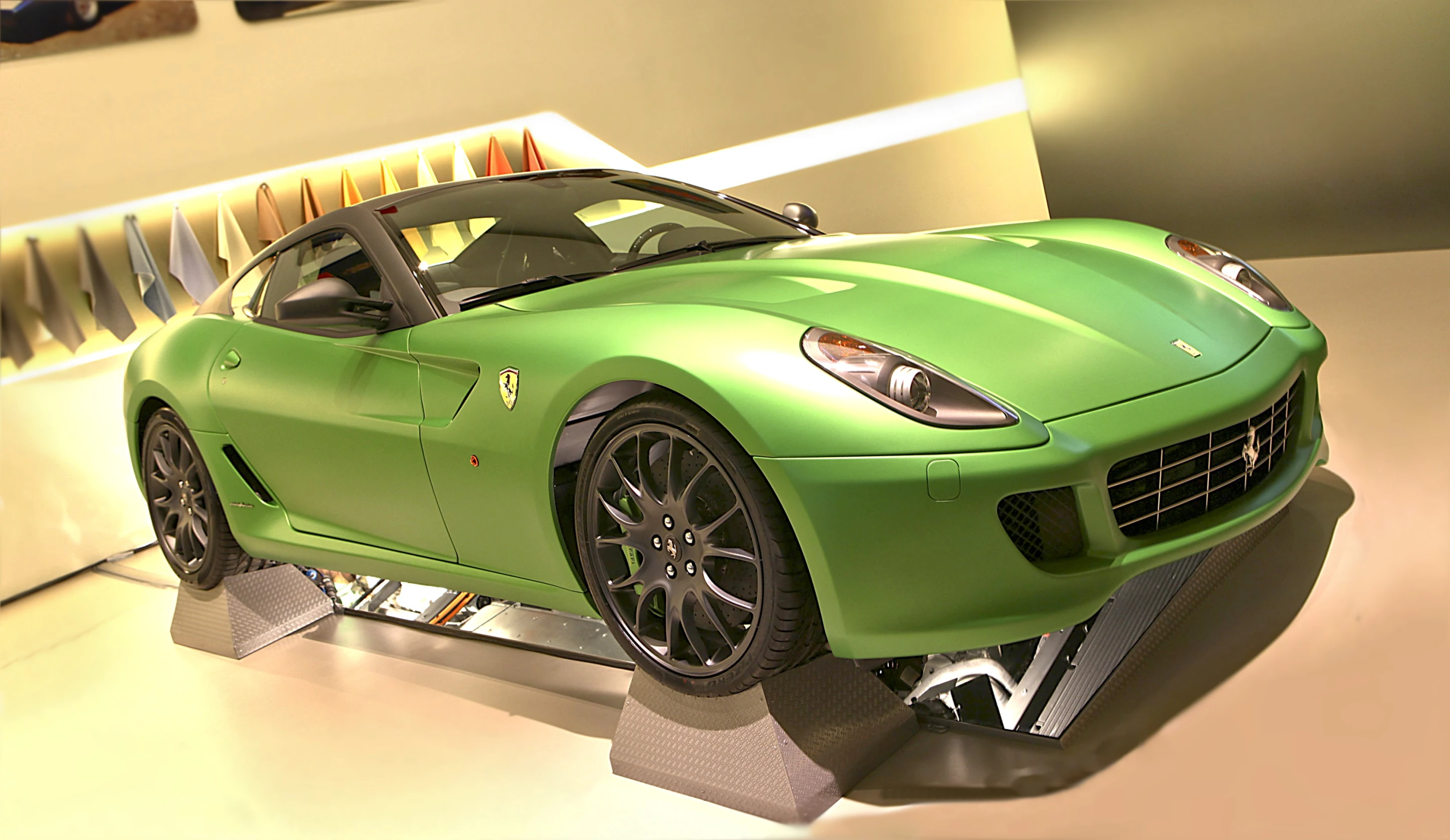 The Ferrari hybrid concept 599 HY-KERS on display at the Geneva Motor Show