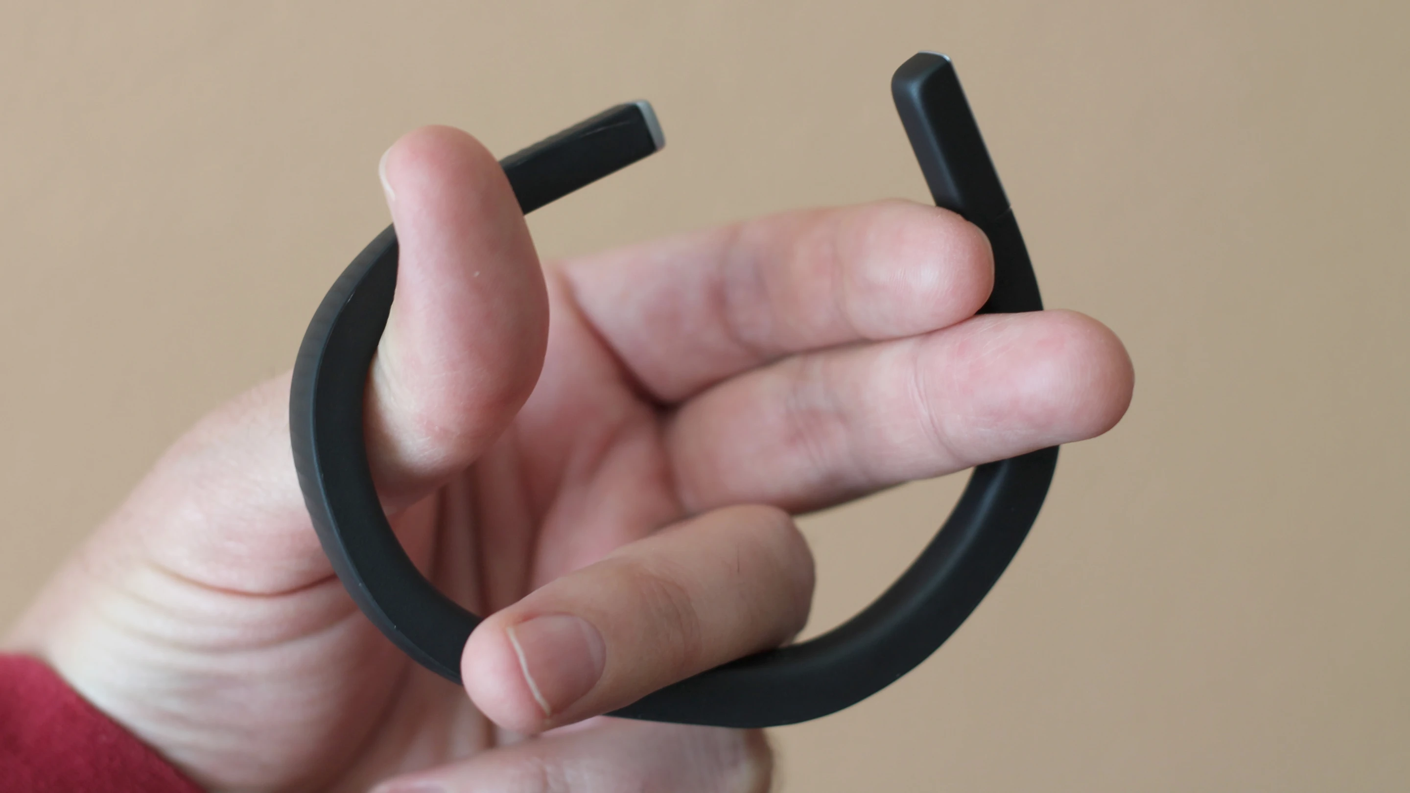 The Up24 isn't meant to be stretched like a rag doll, but it's plenty flexible for putting on and taking off of your wrist