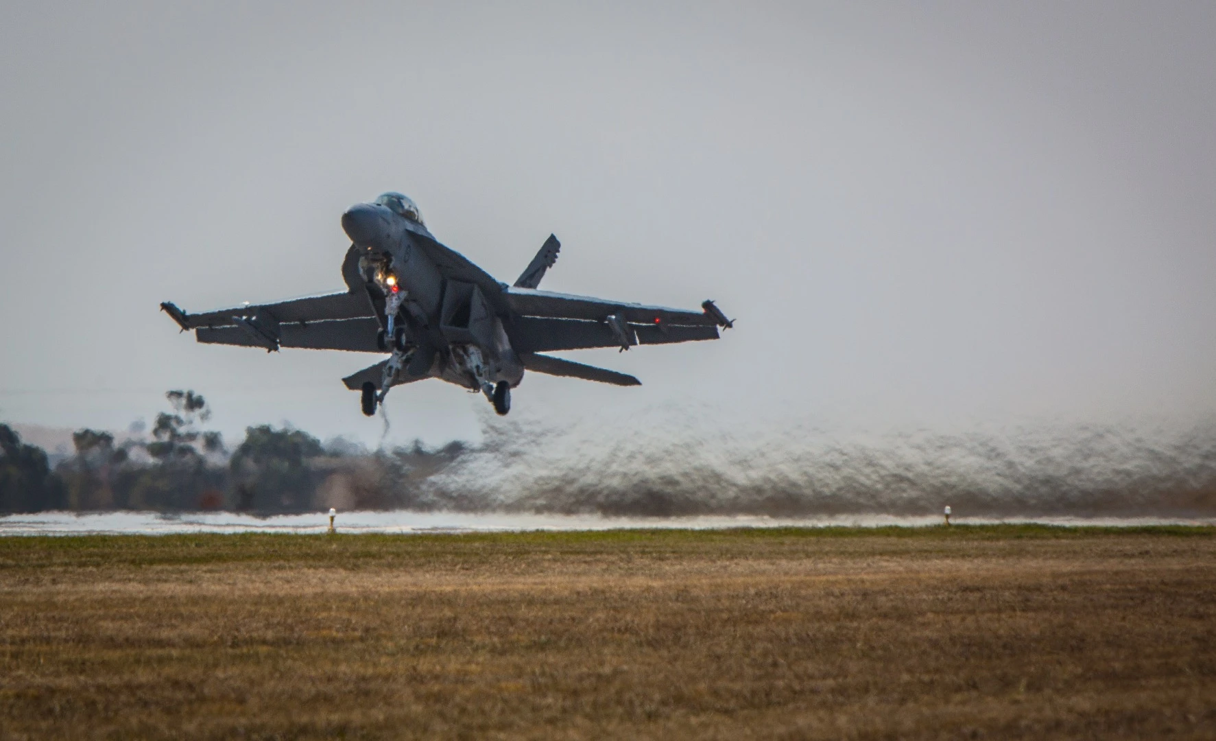 RAAF F-18F Super Hornet takes off