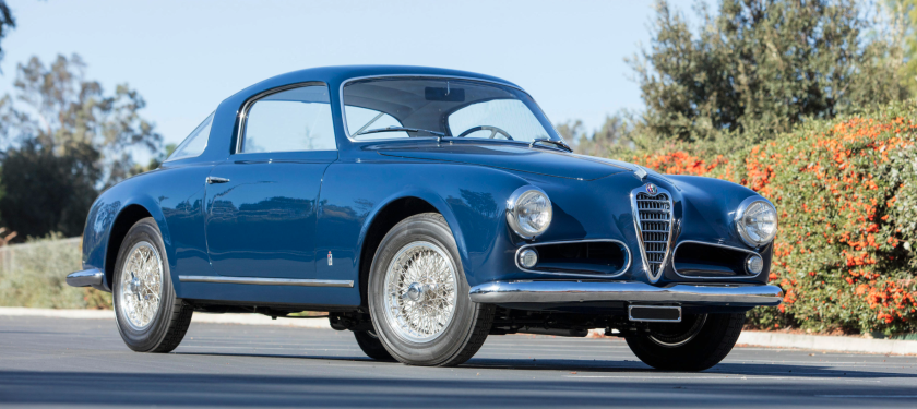 Just 100 of these Pininfarina designed and built Alfa 1900C Coupes were produced. Spacious inside, gorgeous to look at, 180 km/h speed thanks to the DOHC engine, and refined handling make for a wonderful and rare collectible. This 1954 Alfa Romeo 1900C Coupe sold for $330,000 at Bonham’s Scottsdale 2018 auction