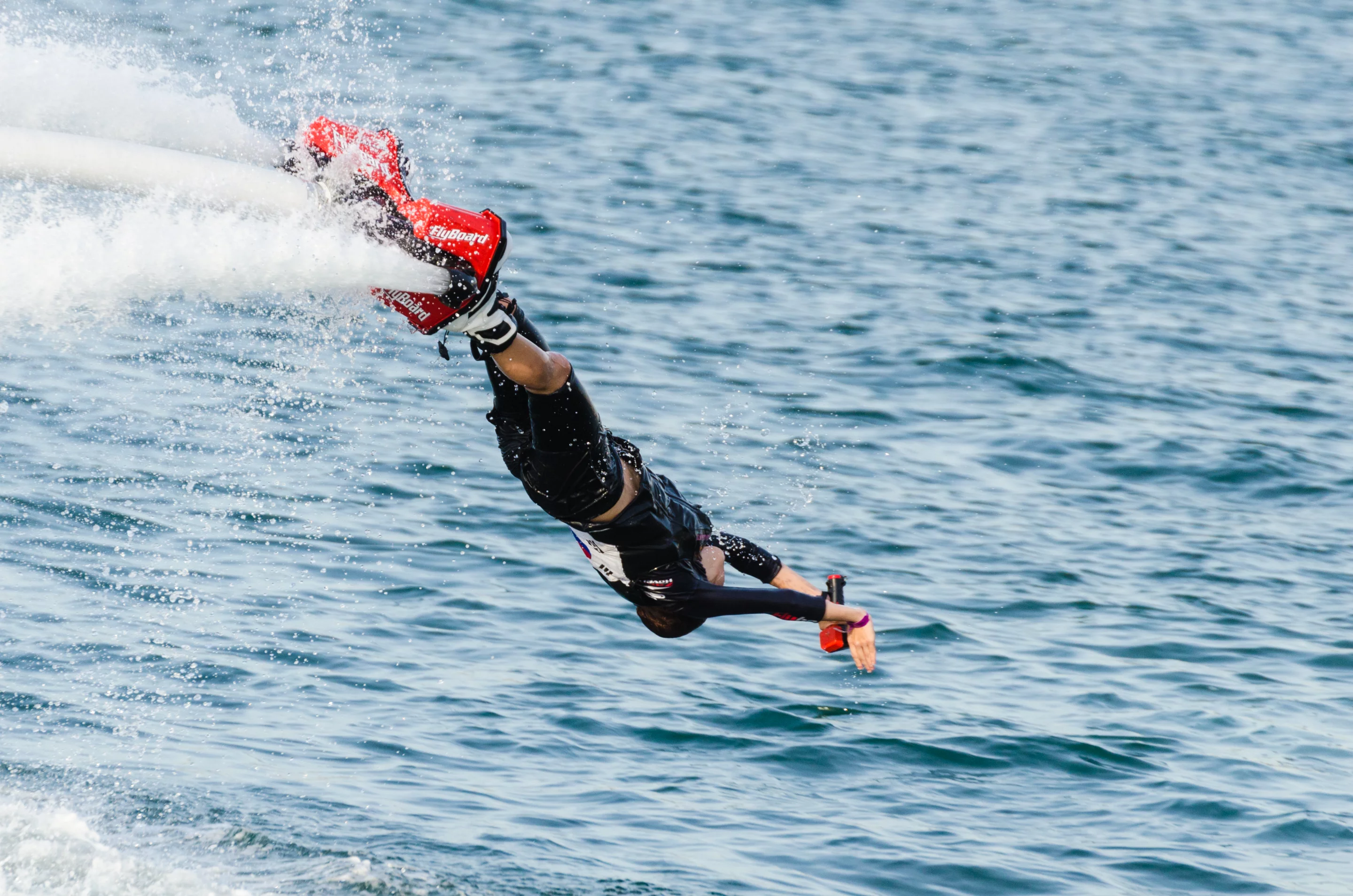 South Korea's Da-Yeob Kim took the inaugural Women's World Flyboard Cup at the 2014 Flyboard World Cup held in Dubai, December, 2014 (Photo: Liam McKenna)