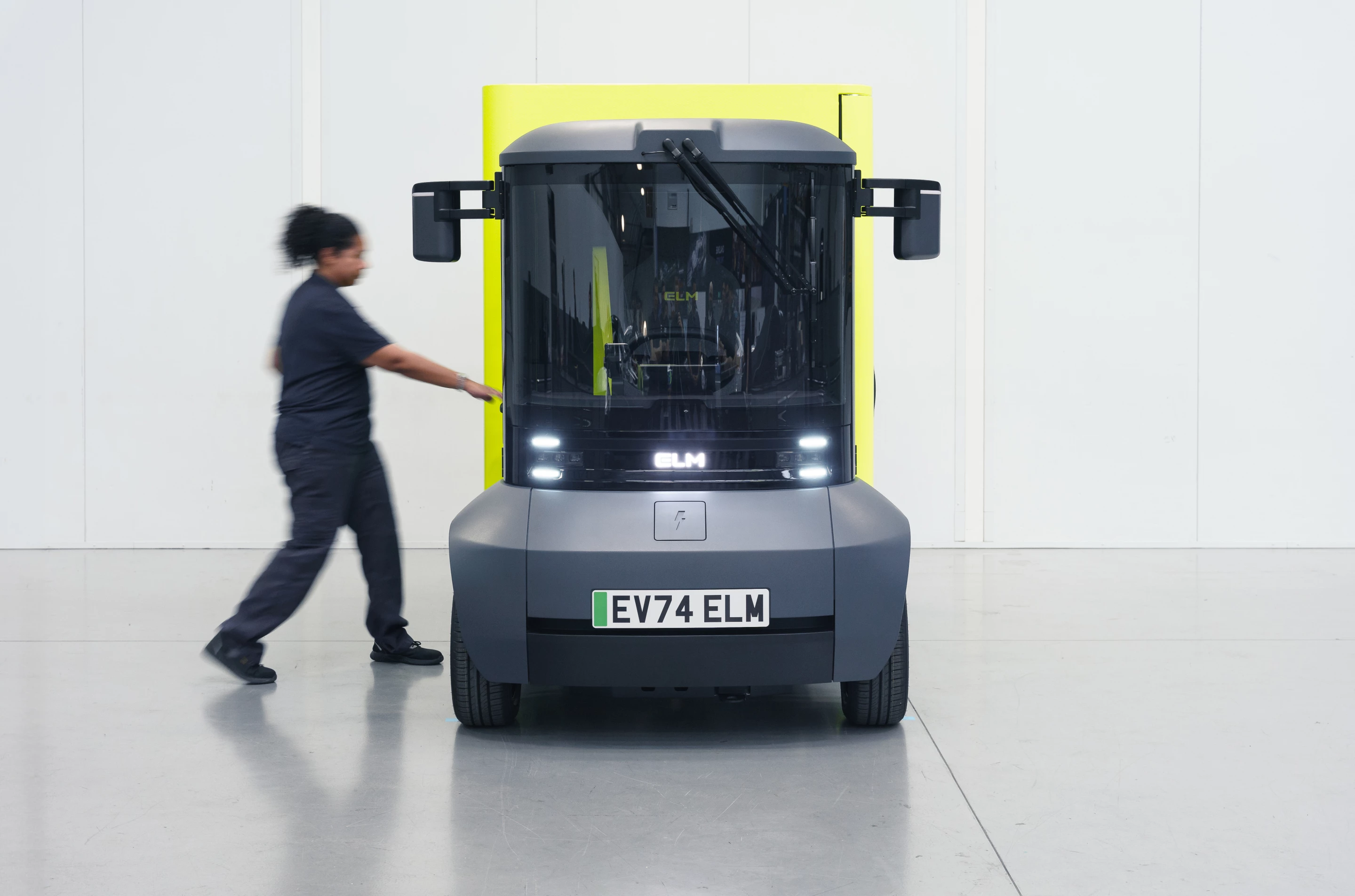 The Evolv demonstrator stands 7 ft high at its tallest point