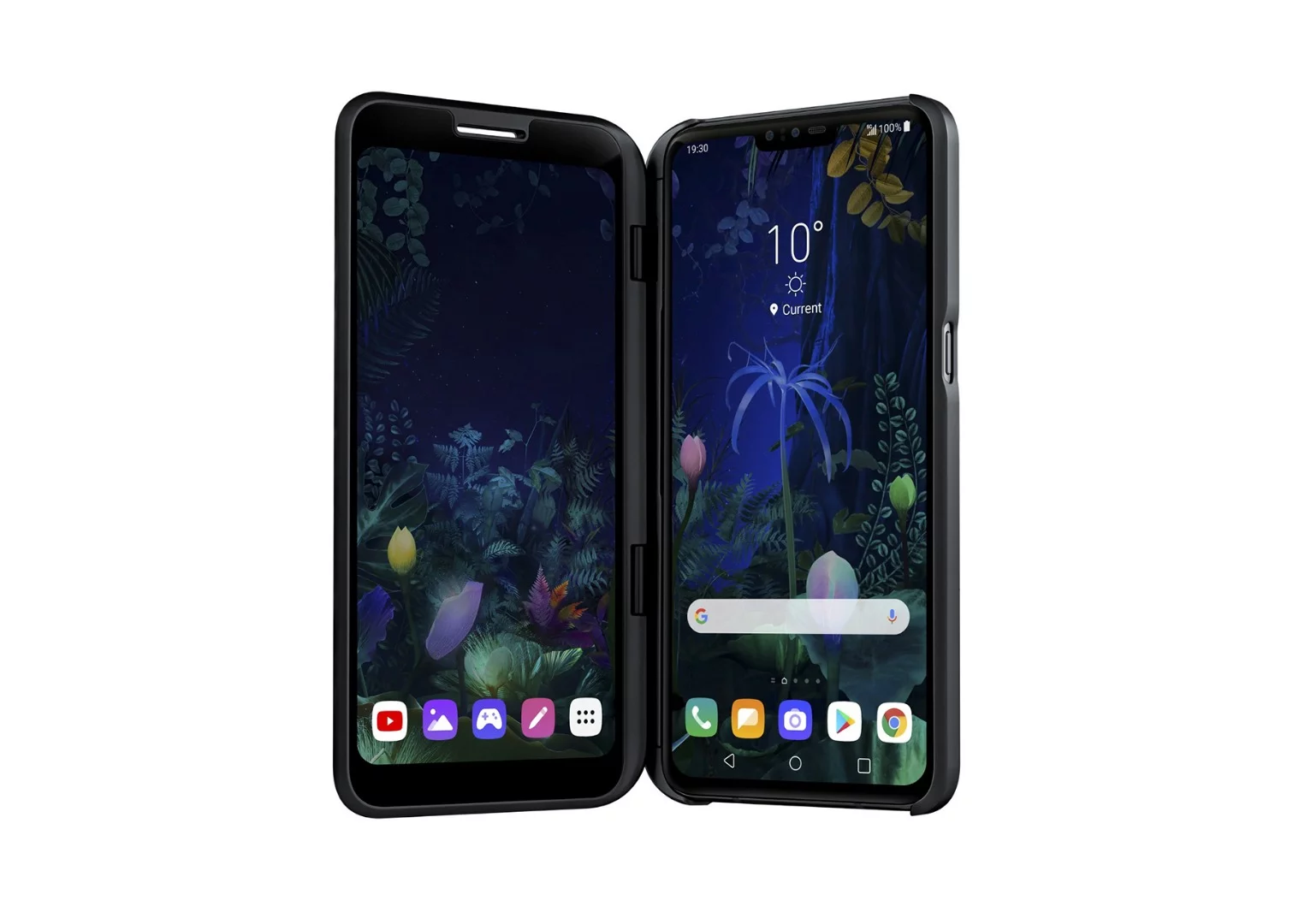 It's not quite a foldable phone, but the LG V50 ThinQ comes with an optional Dual Screen accessory