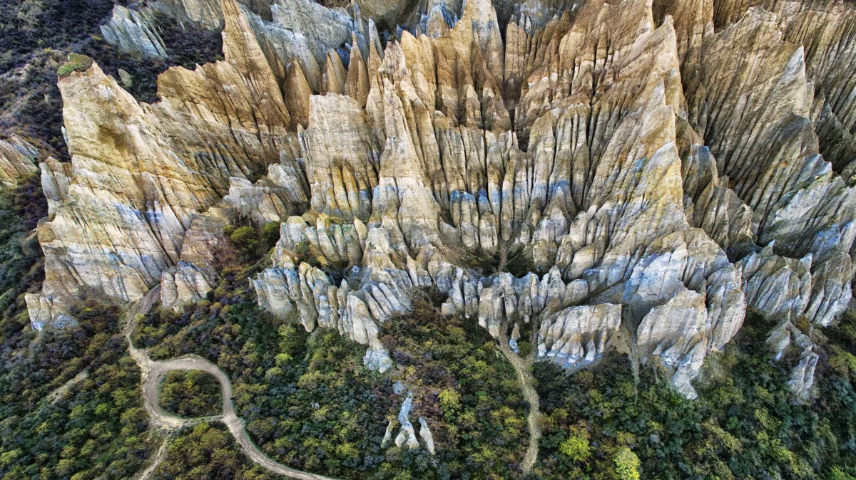 Omarama clay cliffs on the southern island of New Zealand