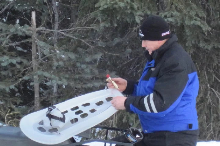 Airlite snowshoes inflate and keep you from sinking into snow