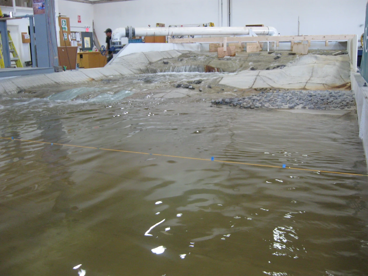 The view upstream, from the bottom of the model (Photo: Gizmag)