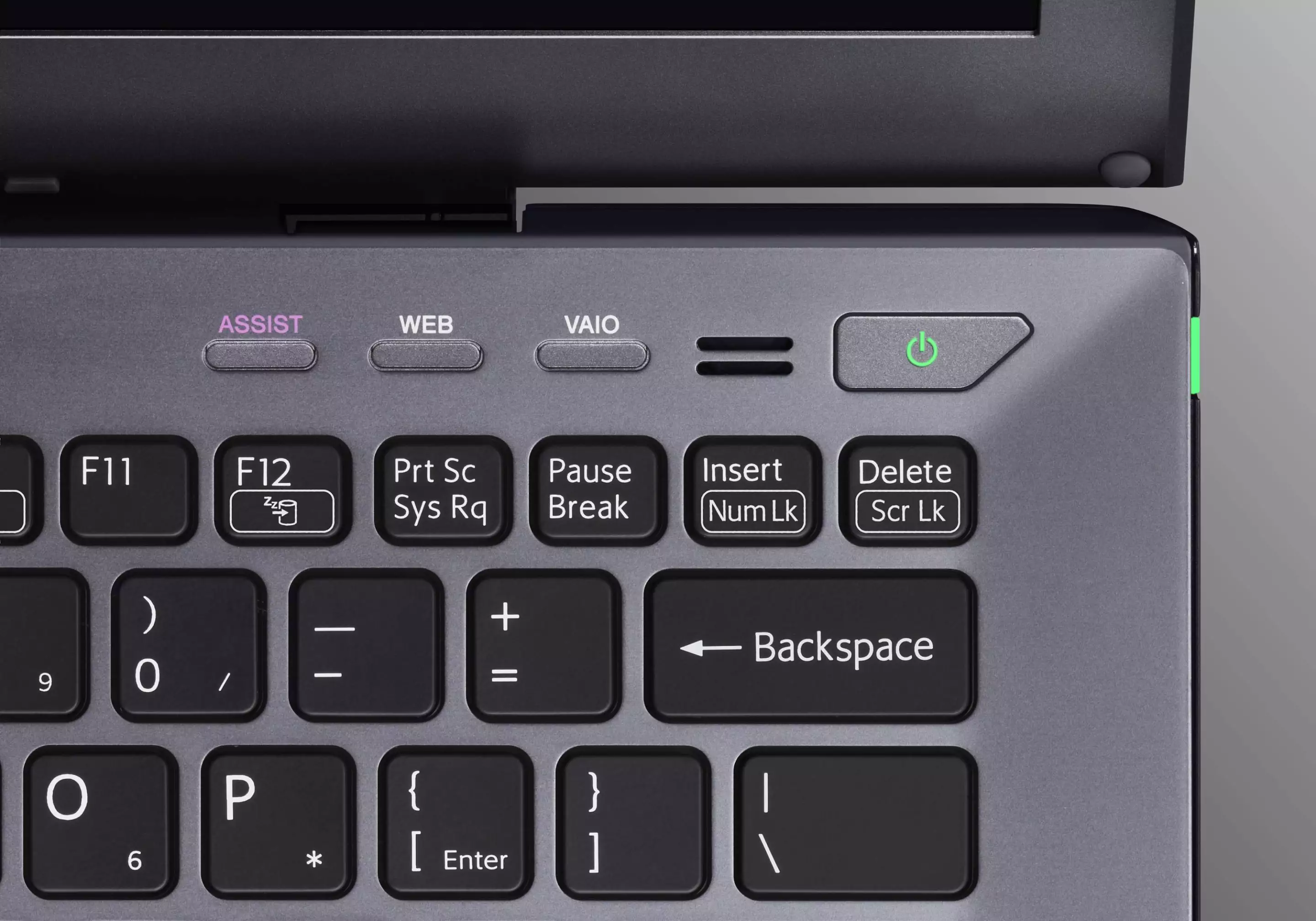 To the top right of the keyboard is a WEB button that can power up and get you online in seconds