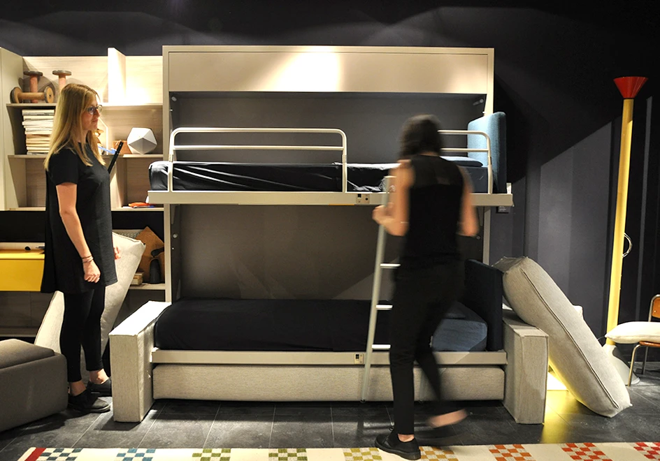 The ladder is the last piece of the puzzle for the complete transformation from sofa to bunk bed
