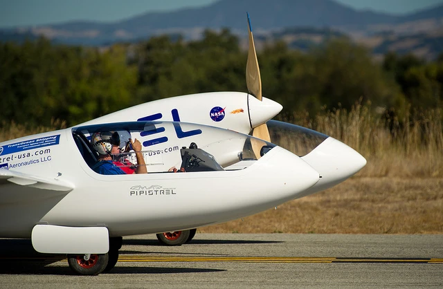 Pipistrel's Taurus G4 electric aircraft poised for take-off (Photo: NASA)