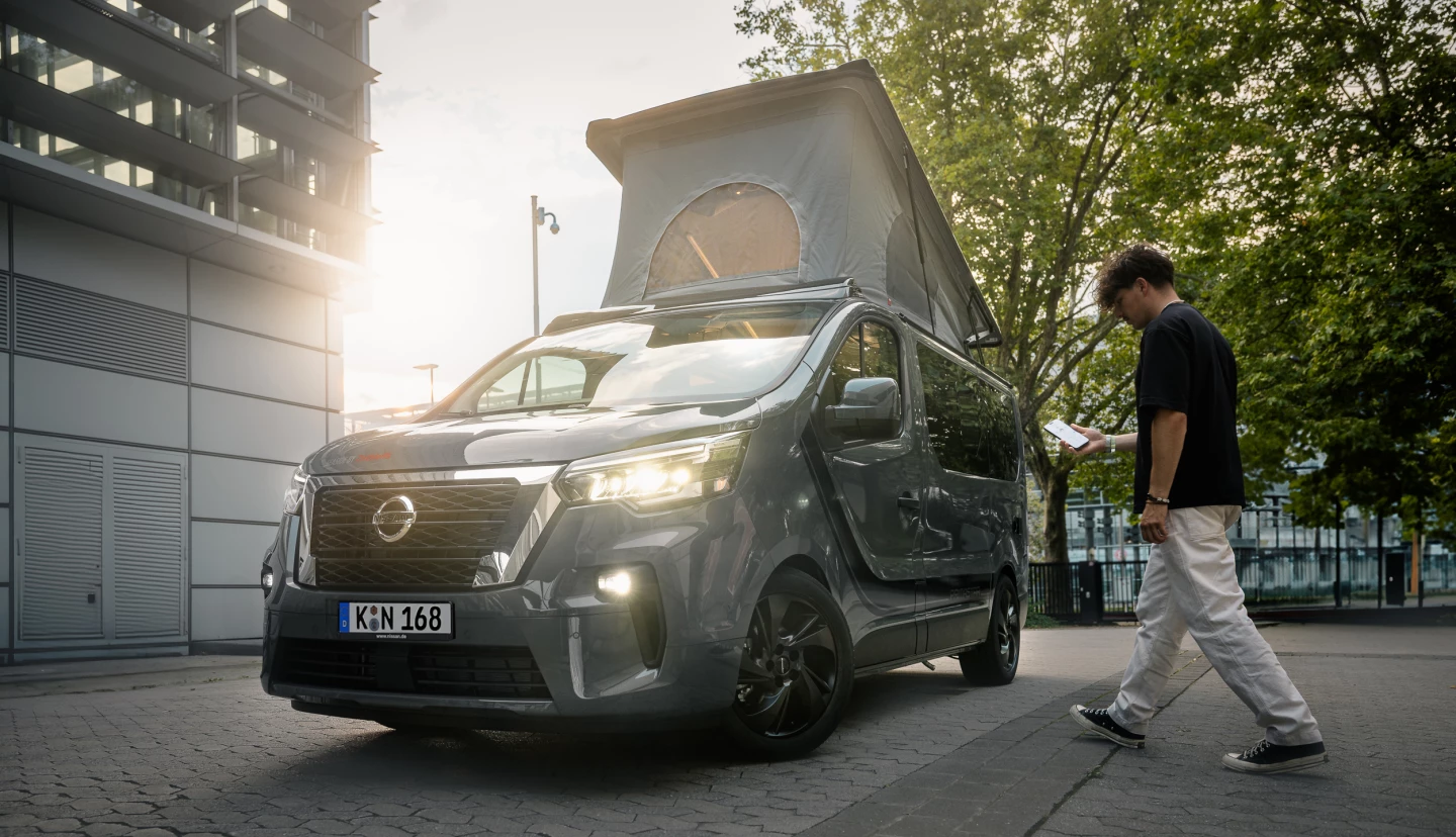 Nissan will also highlight a new Revotion control app it's been working on for its existing Seaside camper van, developed in cooperation with Dethleffs