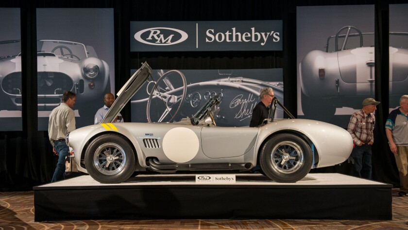The intention was to create 100 of these cars so they could be homologated with the FIA for racing, but when the inspectors called, only 51 had been completed, so approval was withheld, dummies were spat, and when they'd assembled those already in the pipeline, Carroll Shelby was left with 53 very different Cobras to the 289 ci cars he had produced until that time. They were five inches wider, with huge wheel arches, bigger tires, and 427 ci engines producing 500 hp. In the end, 16 were sold to private teams, two retained as prototypes, and one sent to Ford Engineering. It is believed that a total of 31 of the intended competition models were detuned and fitted with windscreens for street use. This 1966 Shelby 427 Cobra 'Semi-Competition', CSX 3040, is one of that batch of brutal "street" Cobras that were faster than many purpose-built racing cars of the period. It sold for $2,947,500 at RM-Sothebys