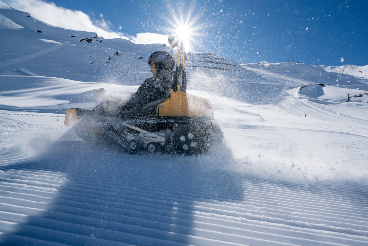 The Bobsla looks to be part snowmobile, part sled and part go-kart