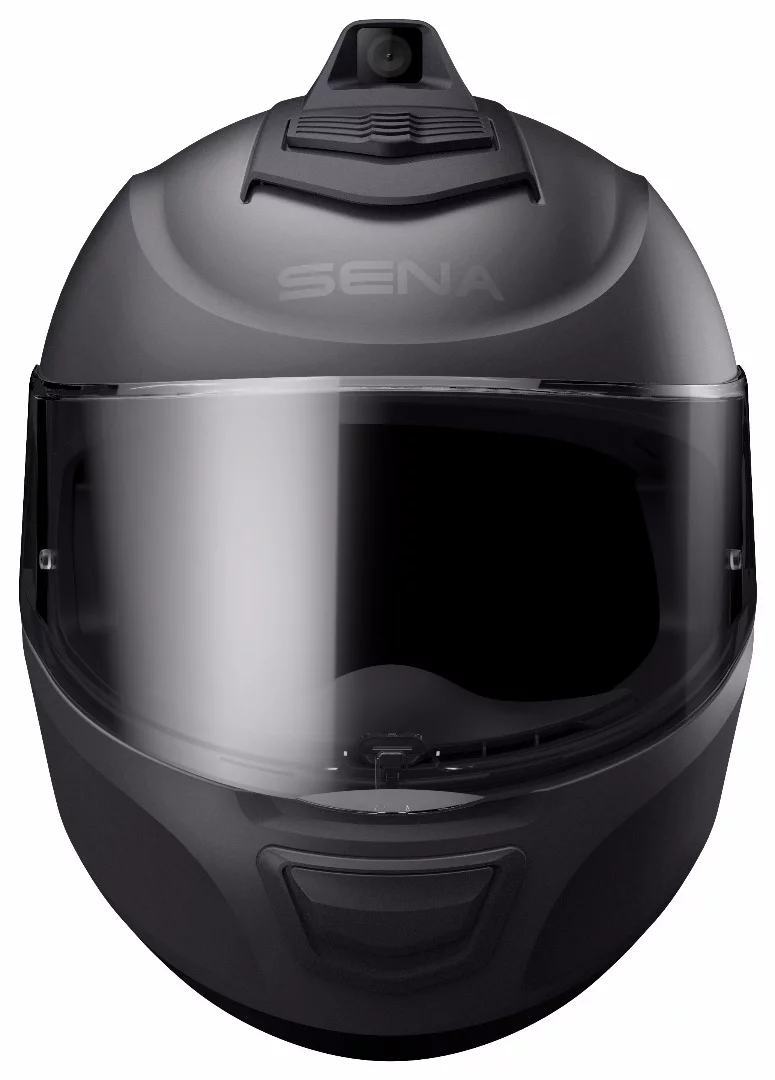 Sena Momentum Pro: that mohawk on top is a HD action camera