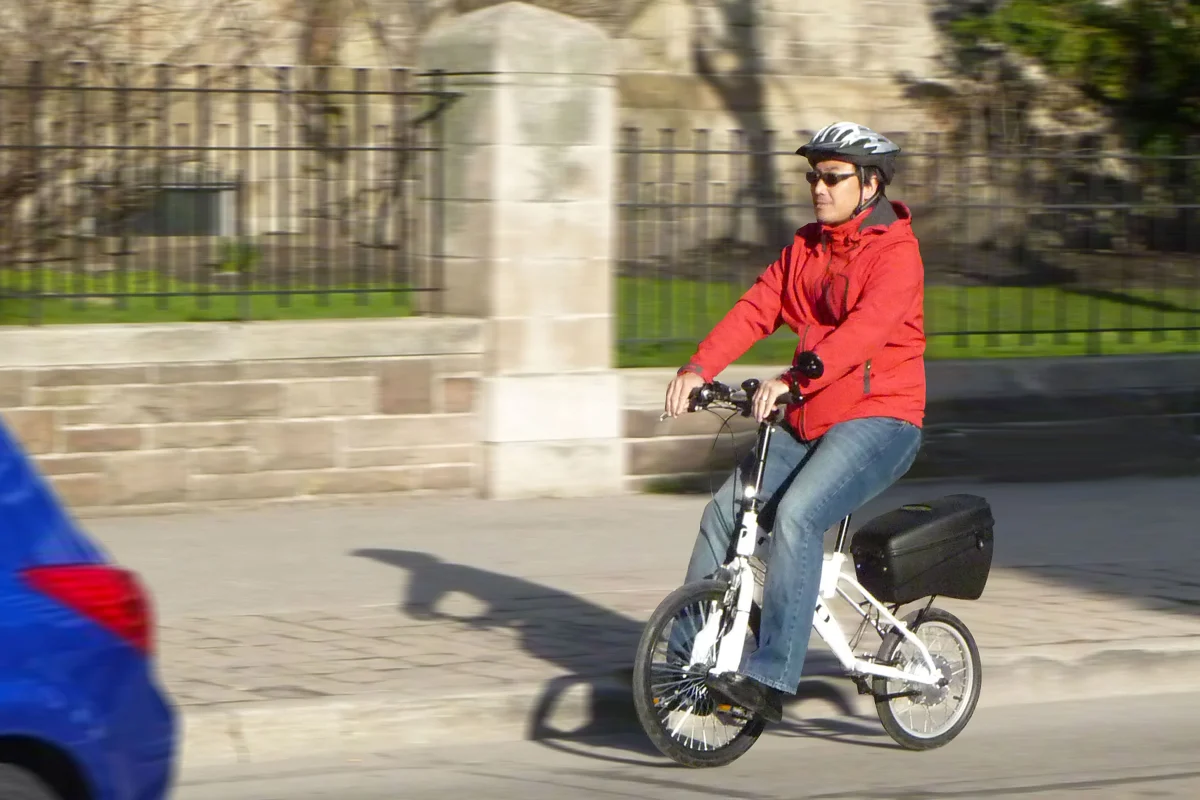 Toronto-based entrepreneur Henry Chong, riding the LIFEbike