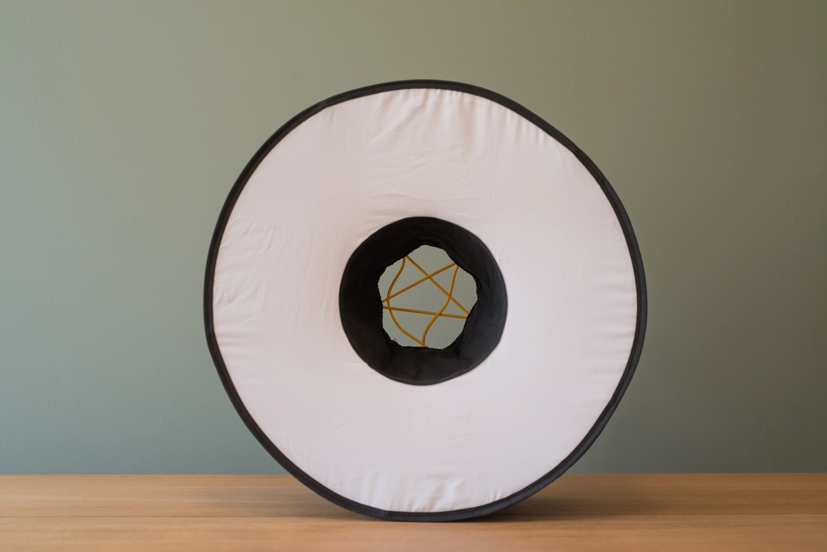 The lens is pushed through the center of the RoundFlash Ring (Photo: Simon Crisp/Gizmag.com)