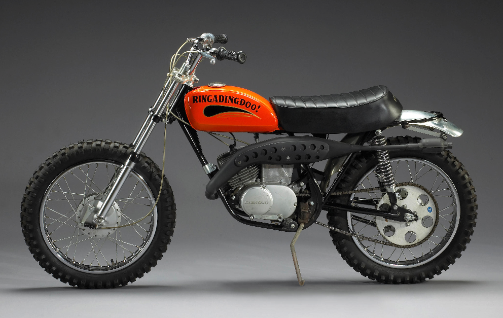 This 1970 Kawasaki G31M Centurian was given to Steve McQueen by the Japanese manufacturer to be used during the filming of Le Mans. Sold at any other auction without McQueen's ownership in its resume, the 44 year-old 100cc motorcycle would not fetch US$1000 yet , it fetched US$55,575 at auction in 2007.