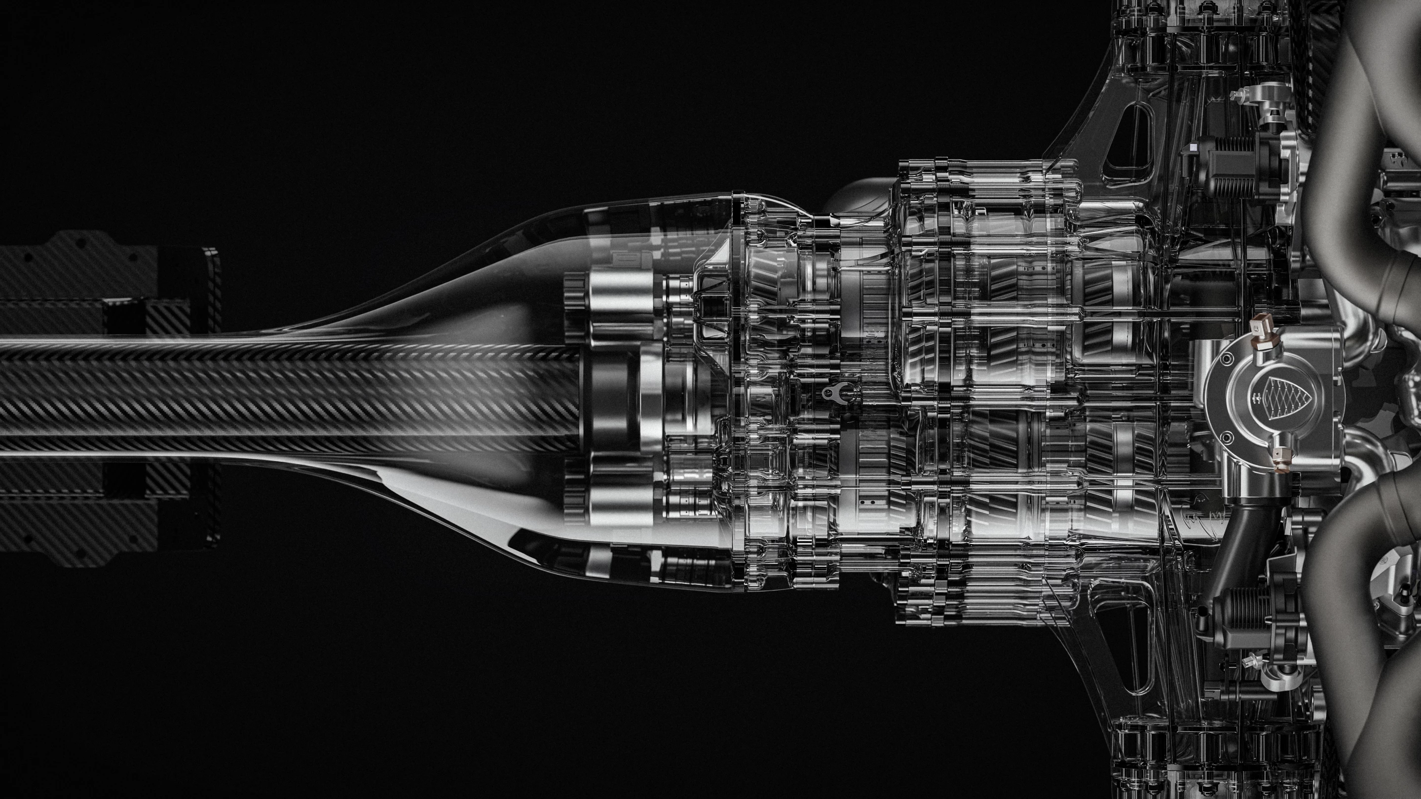 Another view of the LSTT shows an X-ray of the gearbox and shaft
